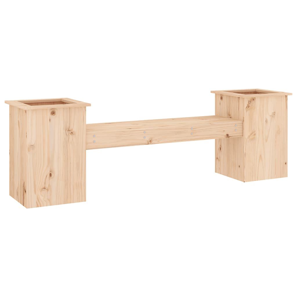 vidaXL Ζαρντινιέρα Παγκάκι 184,5x39,5x56,5 εκ. από Μασίφ Ξύλο Πεύκου