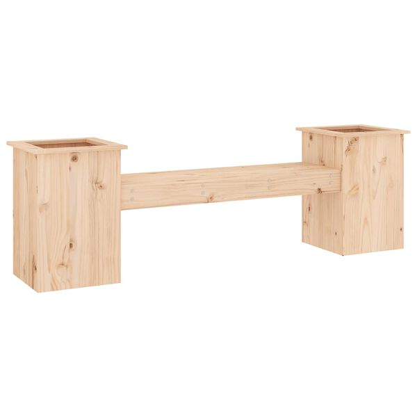 vidaXL Ζαρντινιέρα Παγκάκι 184,5x39,5x56,5 εκ. από Μασίφ Ξύλο Πεύκου