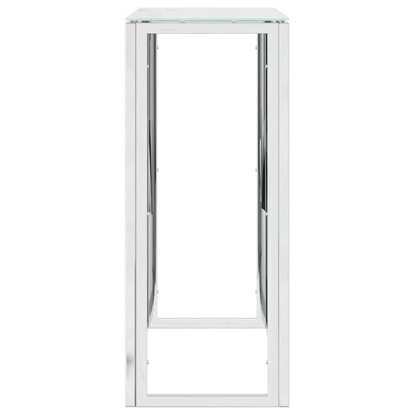 vidaXL Τραπέζι Κονσόλα 70x30x70 εκ. από Ανοξείδωτο Ατσάλι και Γυαλί