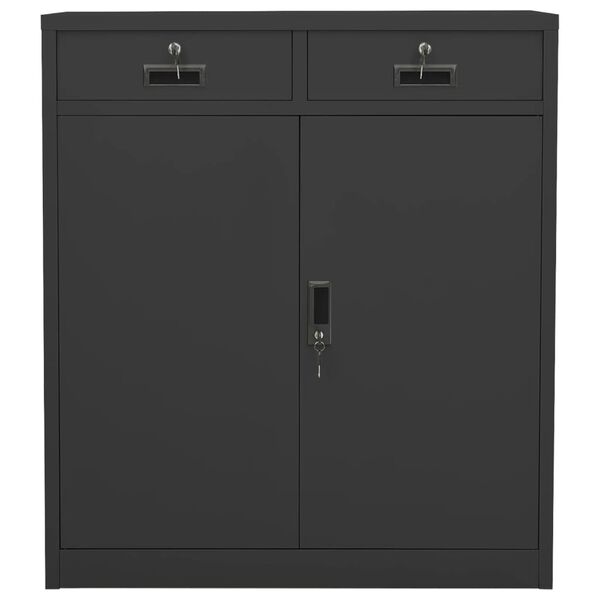 vidaXL Ντουλάπα Γραφείου Ανθρακί 90 x 40 x 102 εκ. Ατσάλινη