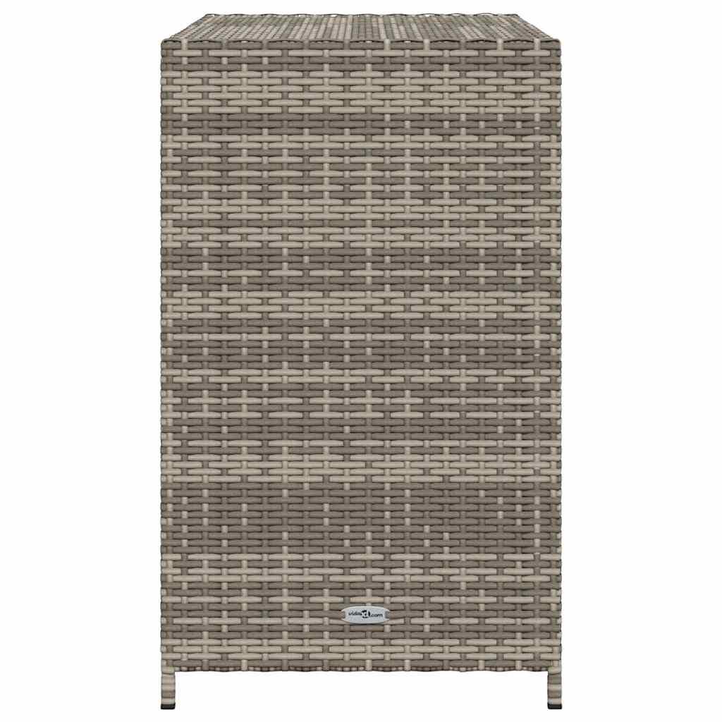 vidaXL Ντουλάπι Αποθήκευσης Κήπου Γκρι 83x45x76 εκ. από Συνθ. Ρατάν