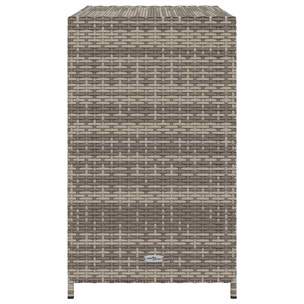 vidaXL Ντουλάπι Αποθήκευσης Κήπου Γκρι 83x45x76 εκ. από Συνθ. Ρατάν