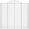 vidaXL Συρματοκιβώτια Τοξωτά 14 τεμ. 200x50x180/200 εκ. Γαλβαν. Ατσάλι