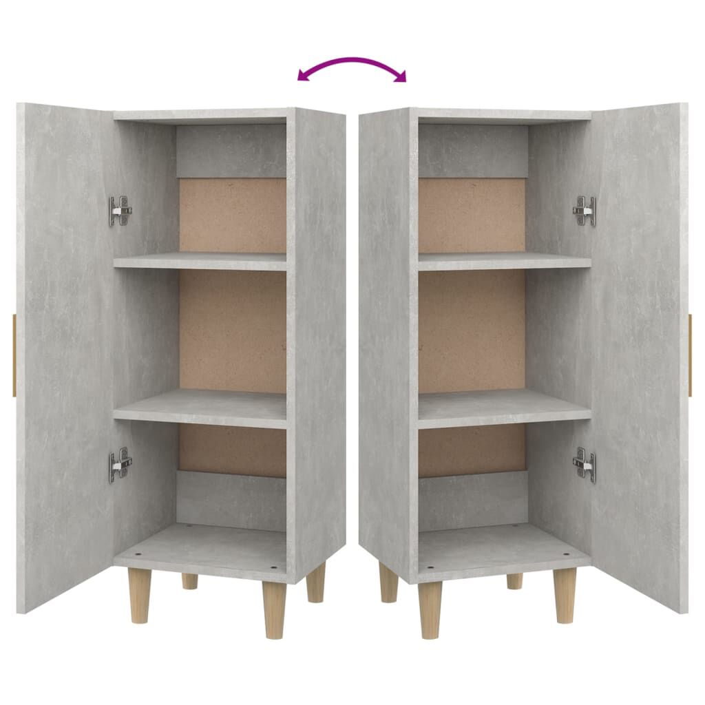 vidaXL Ντουλάπι Γκρι Σκυροδέματος 34,5x34x90 εκ. Επεξεργασμένο Ξύλο