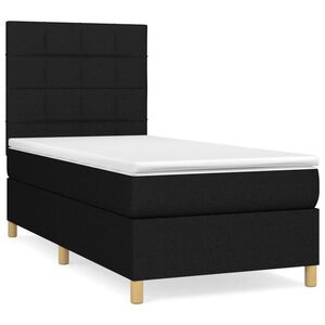 vidaXL &Kappa;&rho;&epsilon;&beta;ά&tau;&iota; Boxspring &mu;&epsilon; &Sigma;&tau;&rho;ώ&mu;&alpha; &Mu;&alpha;ύ&rho;&omicron; 90x200 &epsilon;&kappa;. &Upsilon;&phi;&alpha;&sigma;&mu;ά&tau;&iota;&nu;&omicron;