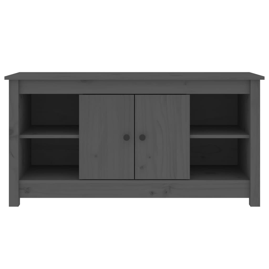 vidaXL Έπιπλο Τηλεόρασης Γκρι 103x36,5x52 εκ. από Μασίφ Ξύλο Πεύκου