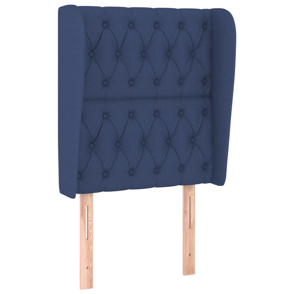 vidaXL Κρεβάτι Boxspring με Στρώμα Μπλε 80x200 εκ. Υφασμάτινο