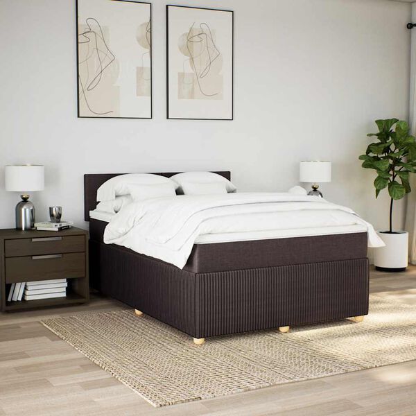 vidaXL &Kappa;&rho;&epsilon;&beta;ά&tau;&iota; Boxspring &mu;&epsilon; &Sigma;&tau;&rho;ώ&mu;&alpha; &Sigma;&kappa;&omicron;ύ&rho;&omicron; &Kappa;&alpha;&phi;έ 140x190 &epsilon;&kappa;. &Upsilon;&phi;&alpha;&sigma;&mu;ά&tau;&iota;&nu;&omicron;