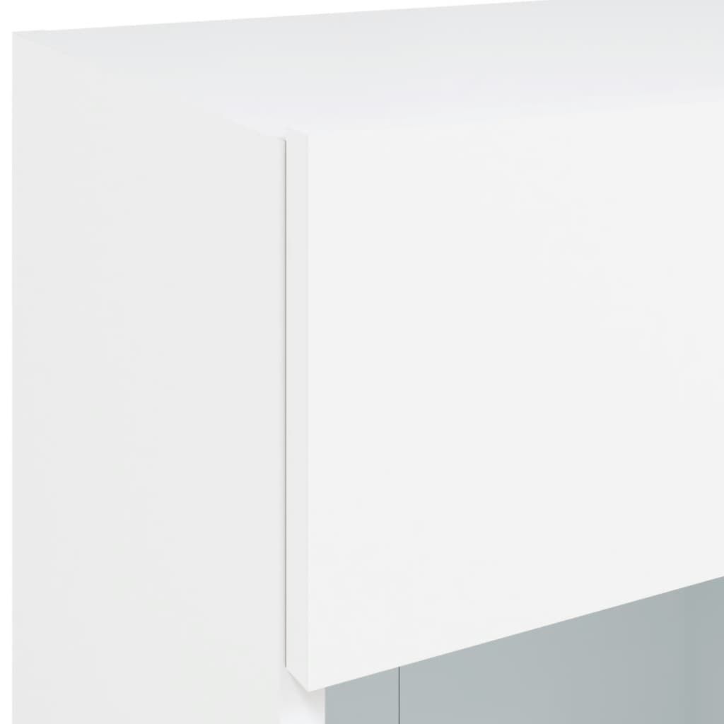 vidaXL Έπιπλο Τοίχου Τηλεόρασης με LED Λευκό 40x30x60,5 εκ.