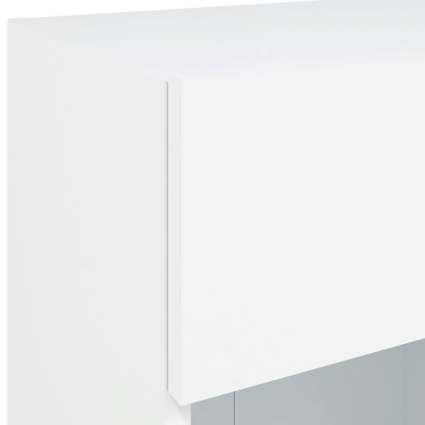 vidaXL Έπιπλο Τοίχου Τηλεόρασης με LED Λευκό 40x30x60,5 εκ.