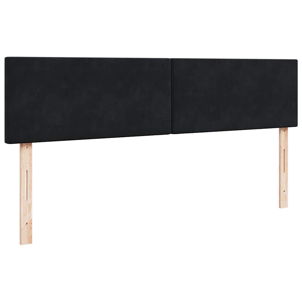vidaXL Οθωμανικό κρεβάτι με στρώμα Μαύρο 160x200cm Velvet
