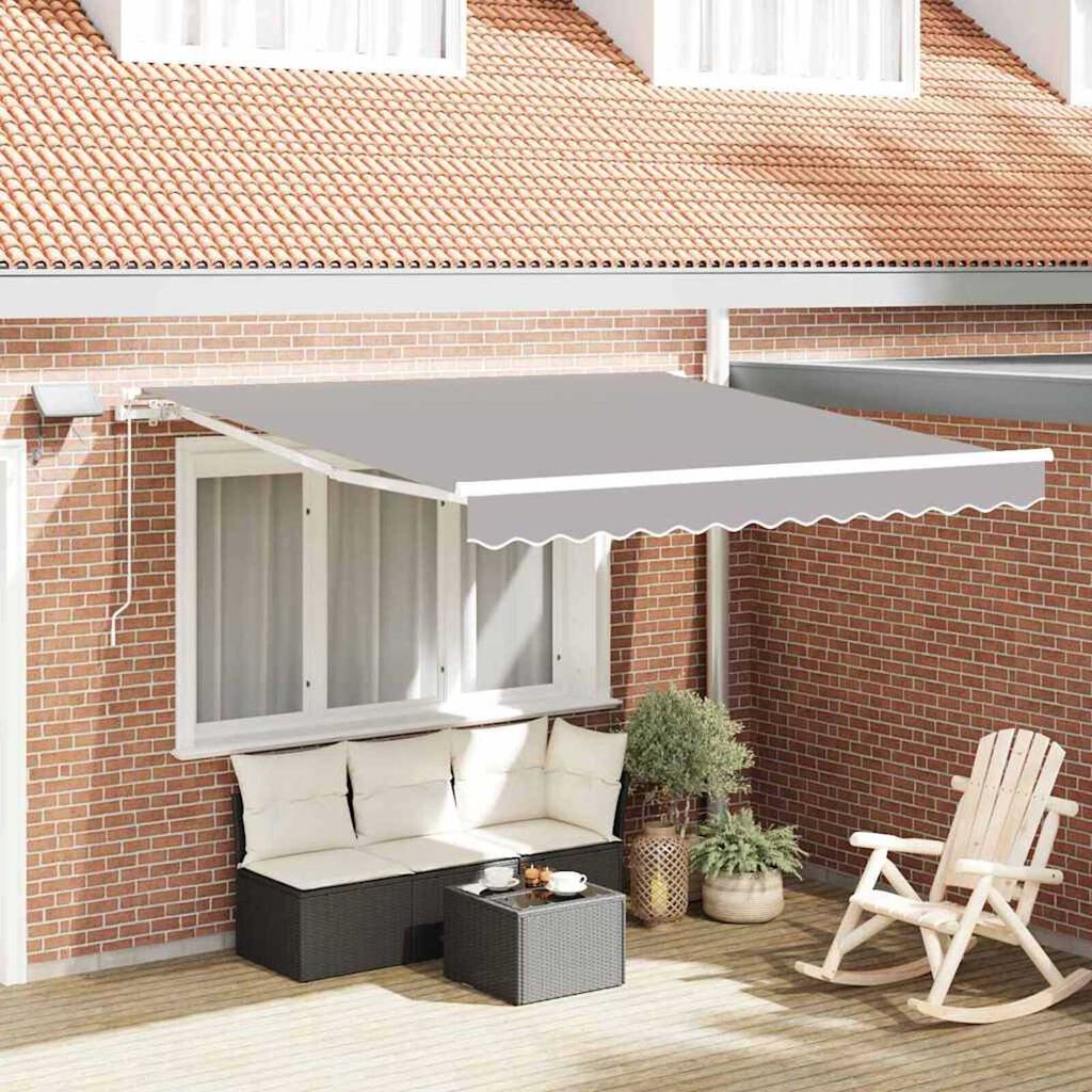 vidaXL Σκηνίτσα Αναδιπλούμενη with 350 x 250 εκ Ανοιχτό γκρι