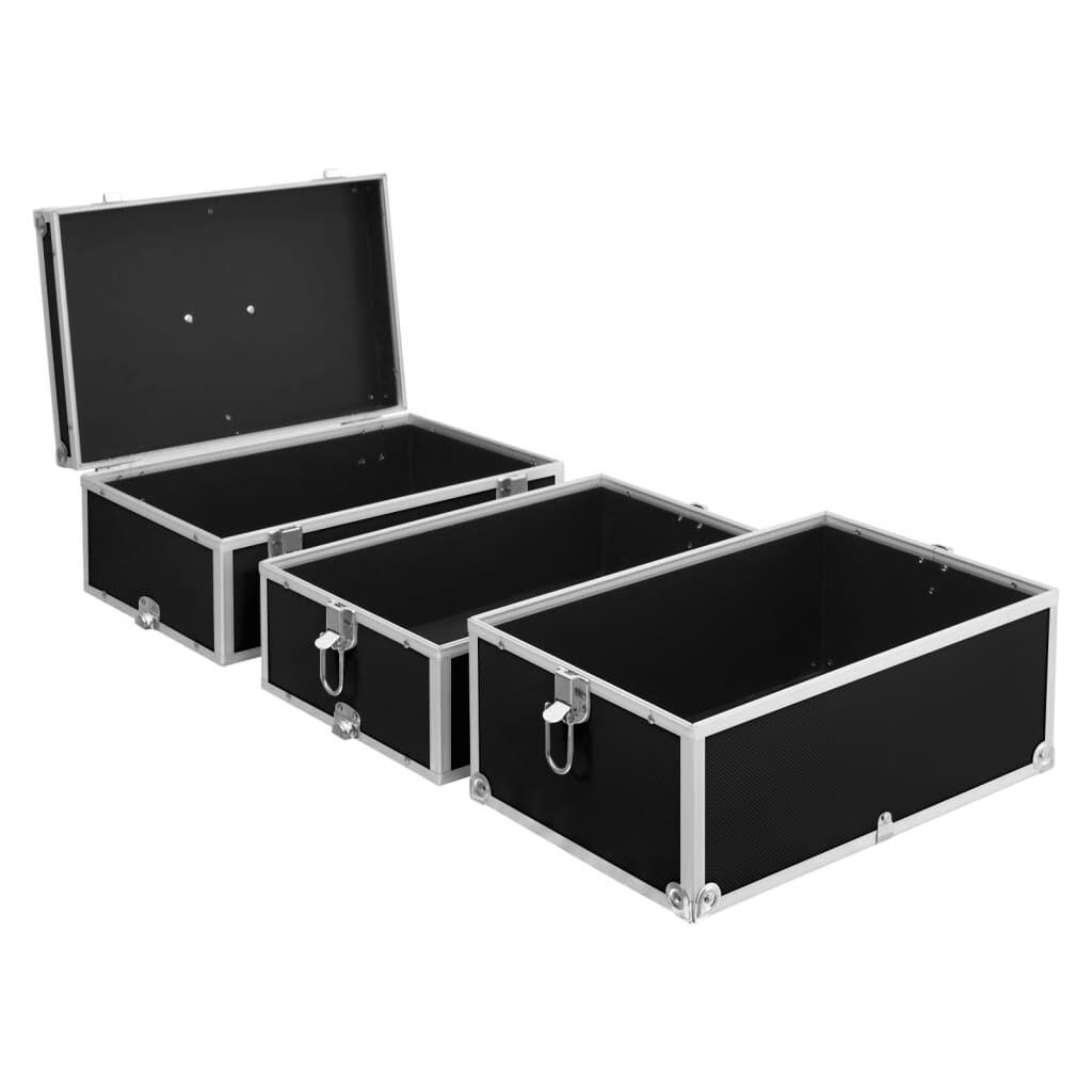 vidaXL Βαλίτσα Μακιγιάζ Μαύρη 37 x 24 x 40 εκ. από Αλουμίνιο