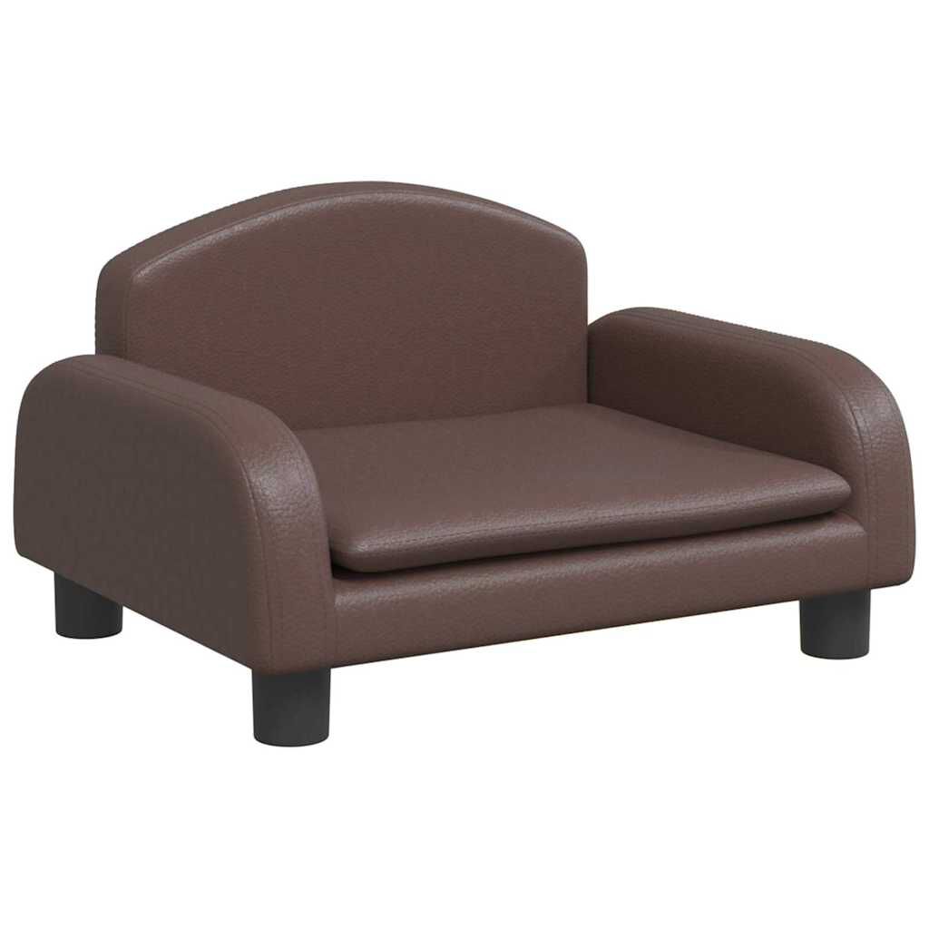 vidaXL Κρεβάτι Σκύλου Καφέ 50x40x30 εκ. από Συνθετικό Δέρμα