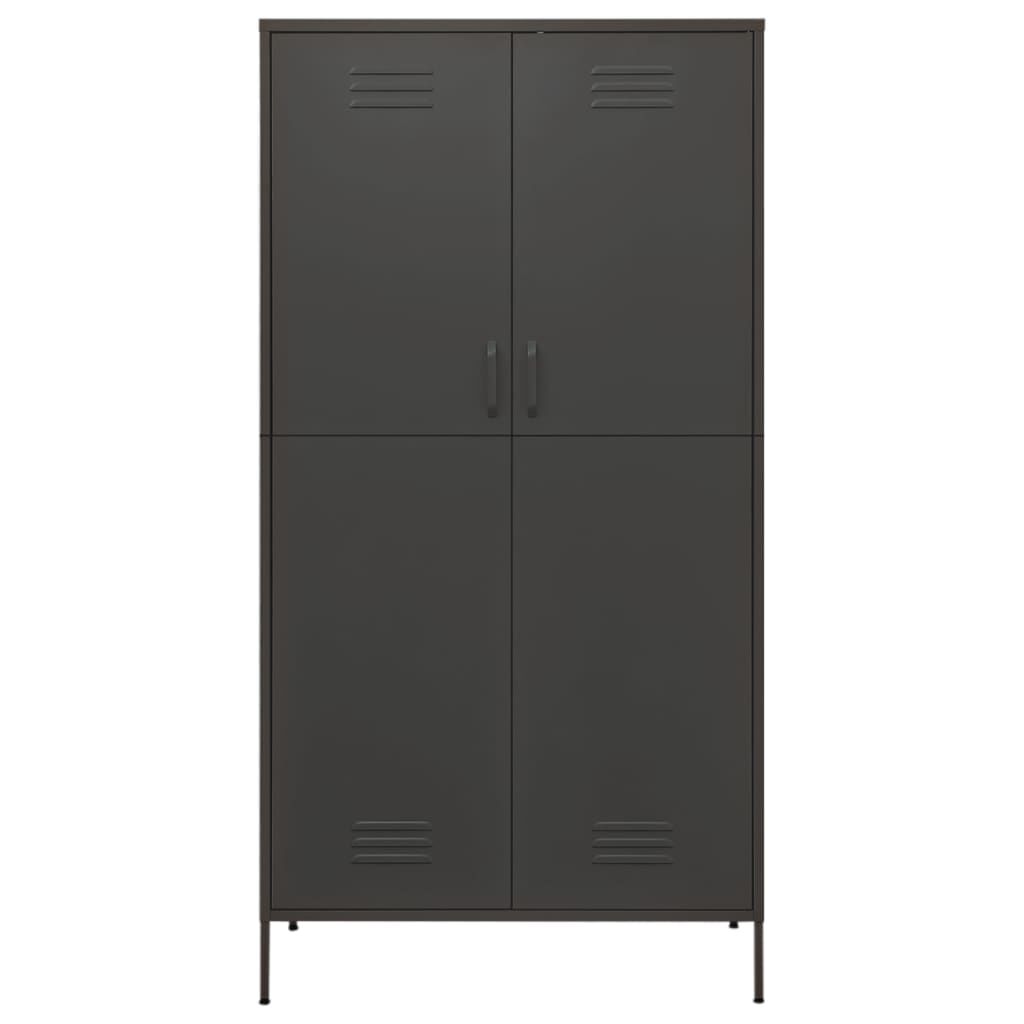 vidaXL Ντουλάπα Ανθρακί 90 x 50 x 180 εκ. από Ατσάλι