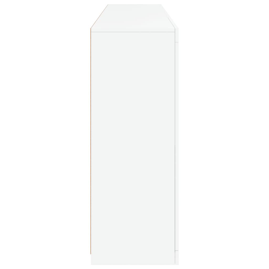 vidaXL Μπουφές με Φώτα LED Λευκός 181,5 x 37 x 100 εκ.