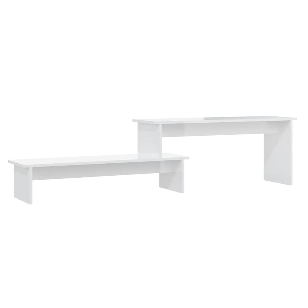 vidaXL Έπιπλο Τηλεόρασης Γυαλιστερό Λευκό 180 x 30 x 43 εκ Επεξ. Ξύλο
