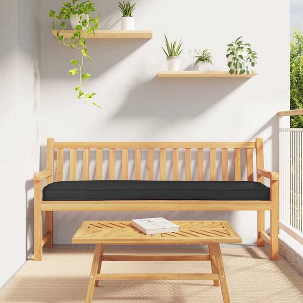 vidaXL Μαξιλάρι παλέτας Μαύρο 200 x 40 x 8 εκ. Ύφασμα Oxford