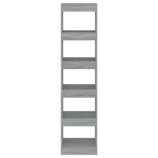 vidaXL Βιβλιοθήκη/Διαχωριστικό Χώρου Γκρι Sonoma 40x30x166 εκ.