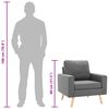 vidaXL Πολυθρόνα Ανοιχτό Γκρι Υφασμάτινη