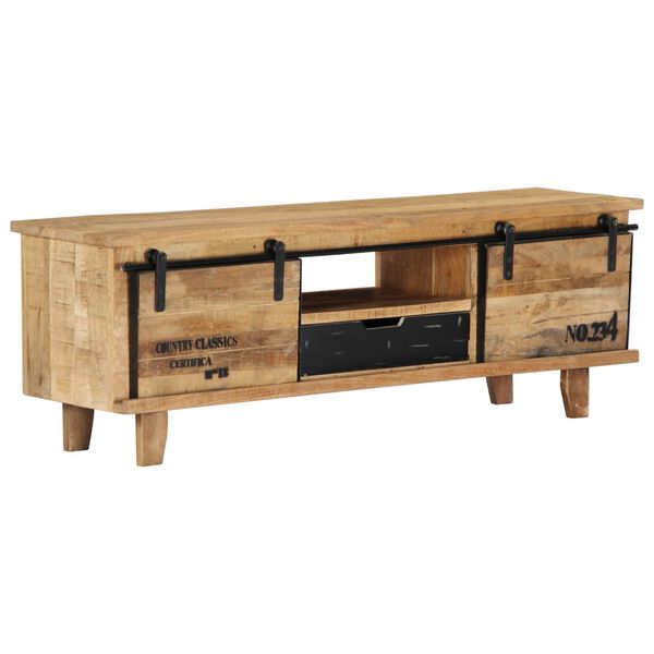 vidaXL Έπιπλο Τηλεόρασης 120 x 30 x 40 εκ. από Μασίφ Ξύλο Μάνγκο
