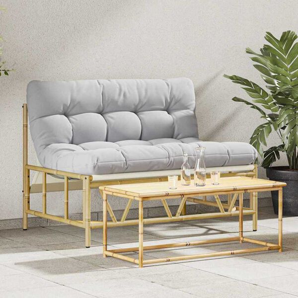 vidaXL Παγκάκι κήπου Ανοιχτό γκρι 110 x 75 x 71 εκ Ατσάλι