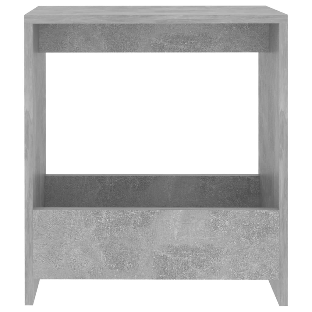 vidaXL Τραπέζι Βοηθητικό Γκρι Σκυροδέματος 50x26x50 εκ. Επεξ. Ξύλο