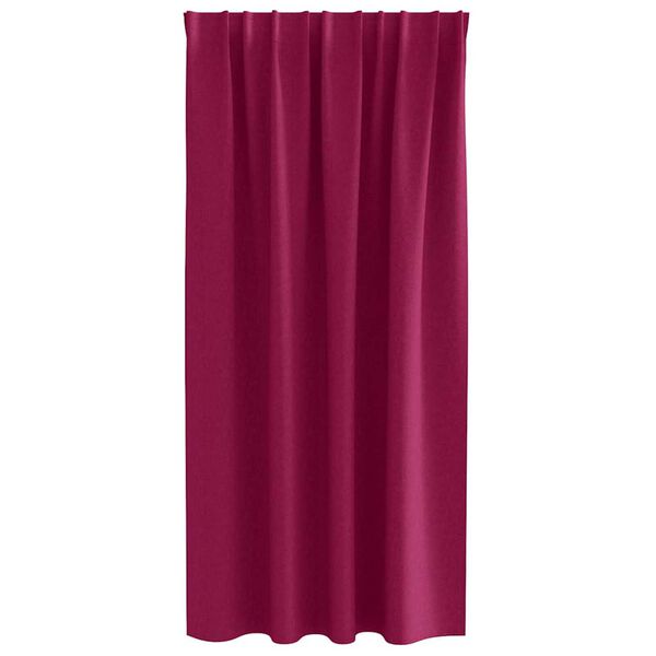 vidaXL Κουρτίνες με κουρτίνες 2 pcs Μπορντό 175x140εκ. Πολυεστέρας