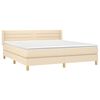 vidaXL &Kappa;&rho;&epsilon;&beta;ά&tau;&iota; Boxspring &mu;&epsilon; &Sigma;&tau;&rho;ώ&mu;&alpha; &Kappa;&rho;&epsilon;&mu; 160x200 &epsilon;&kappa;. &Upsilon;&phi;&alpha;&sigma;&mu;ά&tau;&iota;&nu;&omicron;