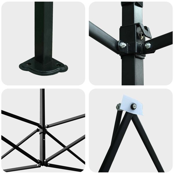 vidaXL Θερμοκήπιο με στέγη Πράσινο 200 x 200 x 300 εκ Ατσάλι