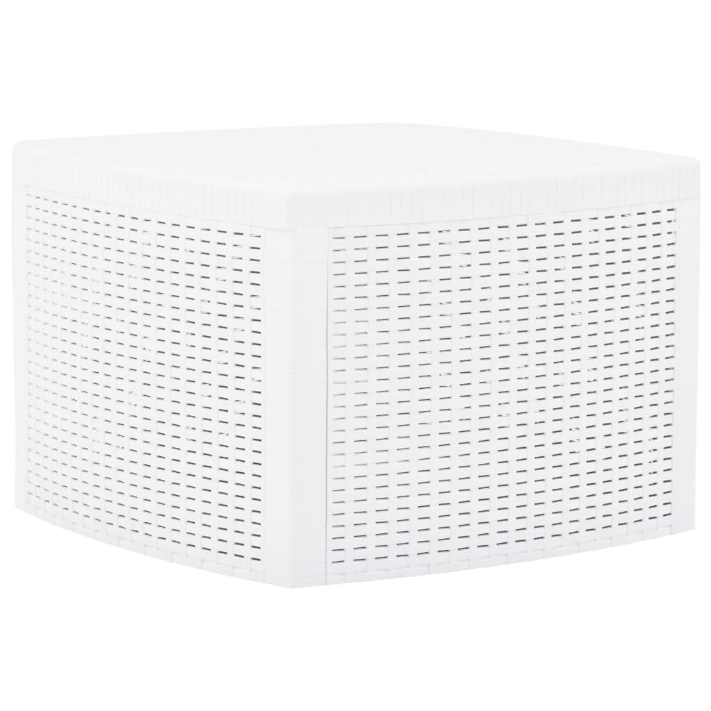 vidaXL Βοηθητικό Τραπέζι Λευκό 54 x 54 x 36,5 εκ. Πλαστικό