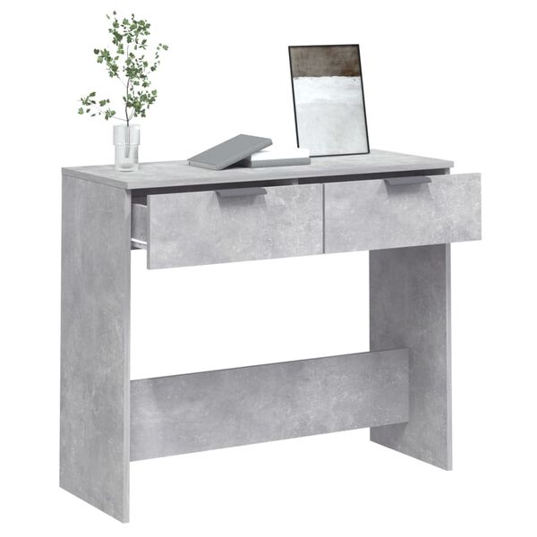 vidaXL Τραπεζάκι κονσόλα Γκρι Σκυρ. 90x36x75 εκ. Επεξεργασμένο Ξύλο