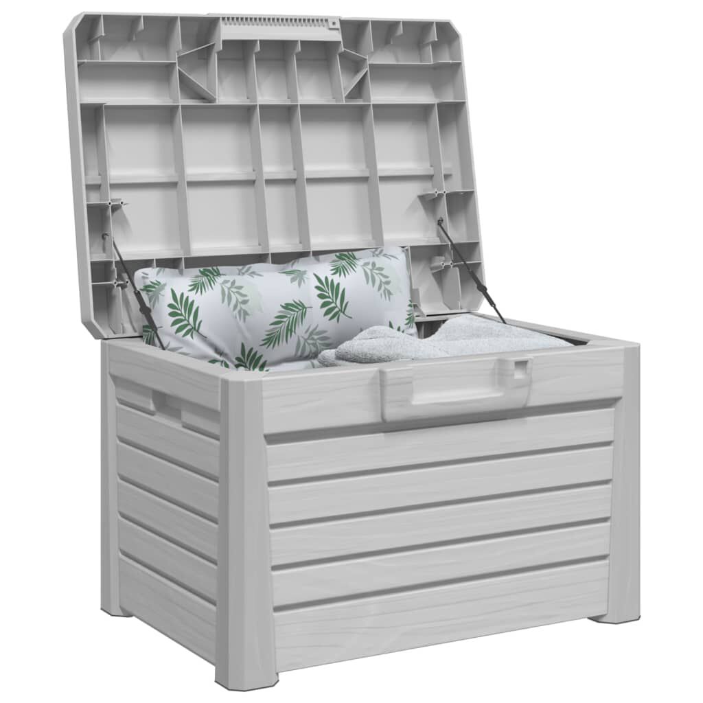 vidaXL Κουτί Μαξιλαριών Εξ Χώρου Γκρι 73x50,5x46,5 εκ Πολυπροπυλένιο