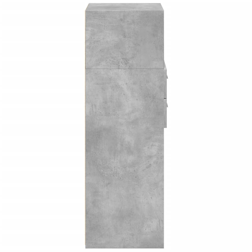 vidaXL Ντουλάπι Γκρι Σκυρ. 45x42,5x124 εκ. από Επεξεργασμένο Ξύλο