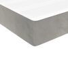 vidaXL Κρεβάτι Boxspring με Στρώμα Ανοιχτό Γκρι 200x200 εκ. Βελούδινο