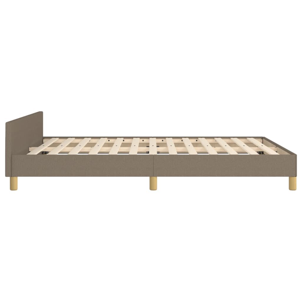 vidaXL Σκελετός Κρεβατιού Χωρίς Στρώμα Taupe 140x200 εκ. Υφασμάτινο
