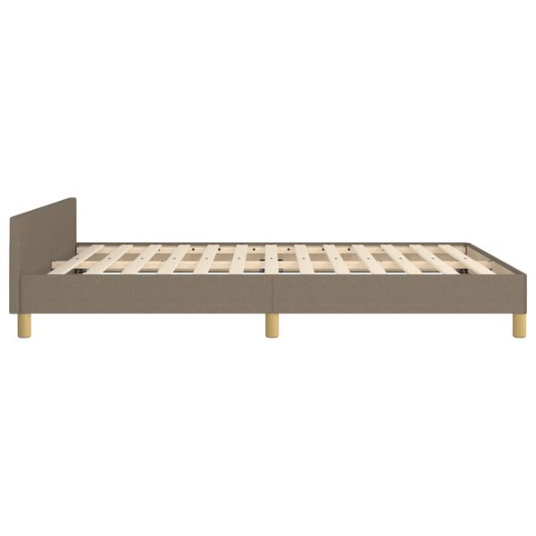 vidaXL Σκελετός Κρεβατιού Χωρίς Στρώμα Taupe 140x200 εκ. Υφασμάτινο