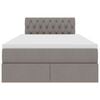vidaXL Κρεβάτι με αποθηκευτικό χώρο και στρώμα Taupe 120 x 200 cm