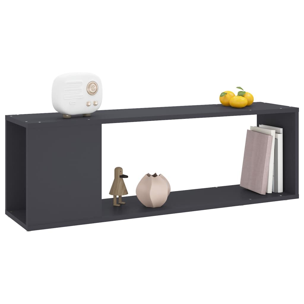 vidaXL Έπιπλο Τηλεόρασης Γκρι 100 x 24 x 32 εκ. από Μοριοσανίδα