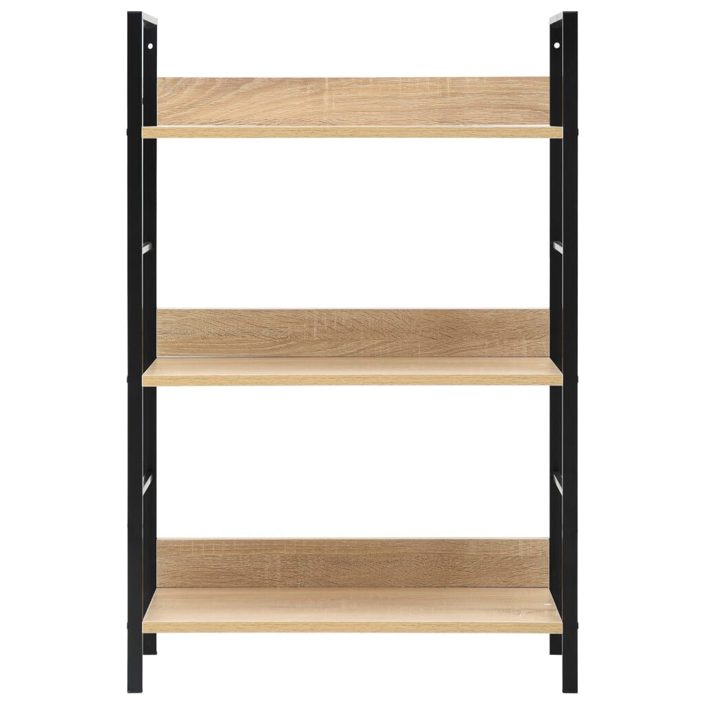 vidaXL Ραφιέρα 3 Επιπέδων Δρυς 60x27,6x90,5 εκ. Επεξεργασμένο Ξύλο