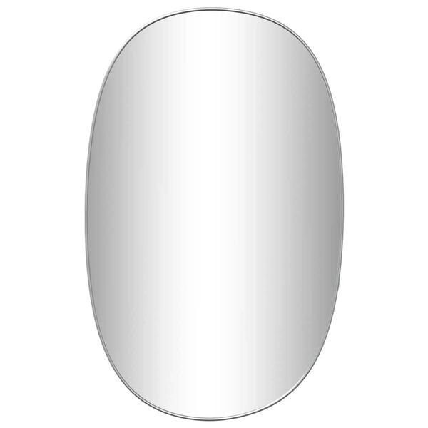 vidaXL Καθρέφτης Τοίχου Ασημί 80x50 εκ.