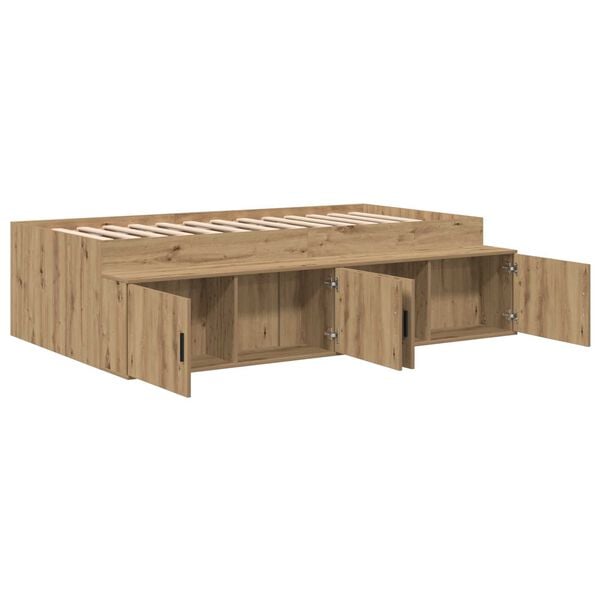 vidaXL Κρεβάτι με Αποθήκευση Artisan Oak 90x190 εκ.