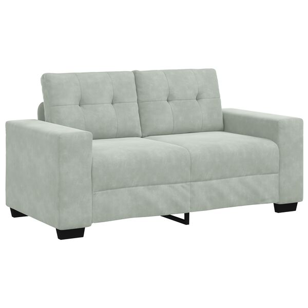 vidaXL Σετ Καναπέ με μαξιλάρι 3 pcs Γκρι 221 x 78 x 80 εκ Βελούδο
