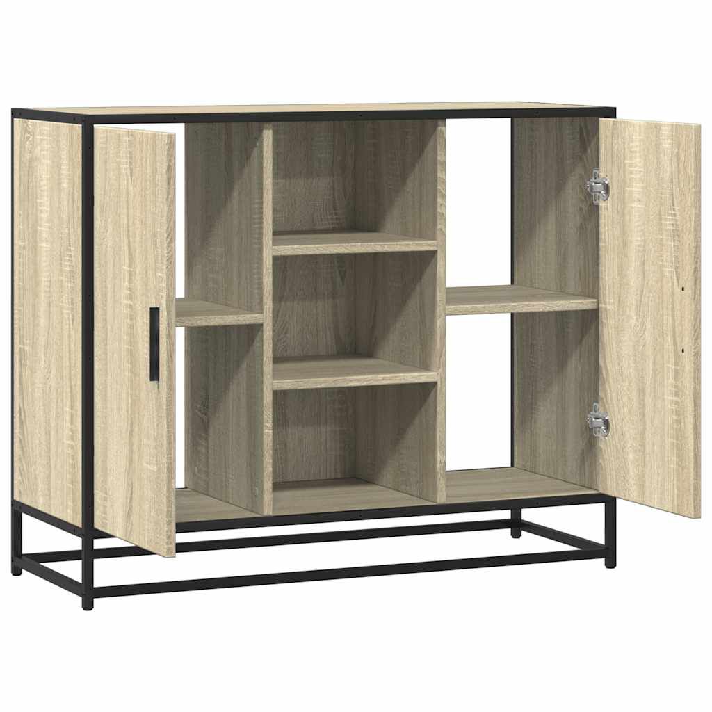 vidaXL Sideboard Sonoma Oak 92x35x76 cm Κατασκευασμένο ξύλο