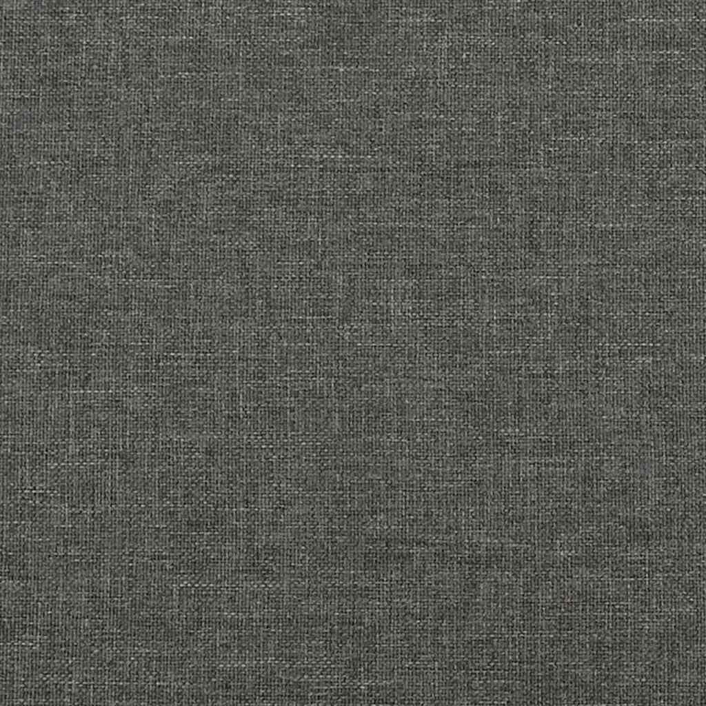 vidaXL Κρεβάτι Boxspring με Στρώμα Σκούρο Γκρι 120x190 εκ Υφασμάτινο