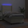 vidaXL &Kappa;&rho;&epsilon;&beta;ά&tau;&iota; Boxspring &mu;&epsilon; &Sigma;&tau;&rho;ώ&mu;&alpha; & LED &Kappa;&rho;&epsilon;&mu; 90x200 &epsilon;&kappa;. &Sigma;&upsilon;&nu;&theta;. &Delta;έ&rho;&mu;&alpha;