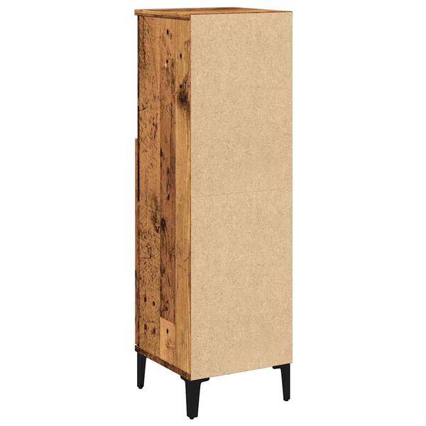 vidaXL Ντουλάπι μπάνιου Παλιό ξύλο 30x30x100 cm Κατασκευασμένο ξύλο