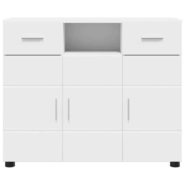 vidaXL Πλαϊνό γραφείο Λευκό 88.5 x 30.5 x 73 εκ Επεξεργασμένο ξύλο