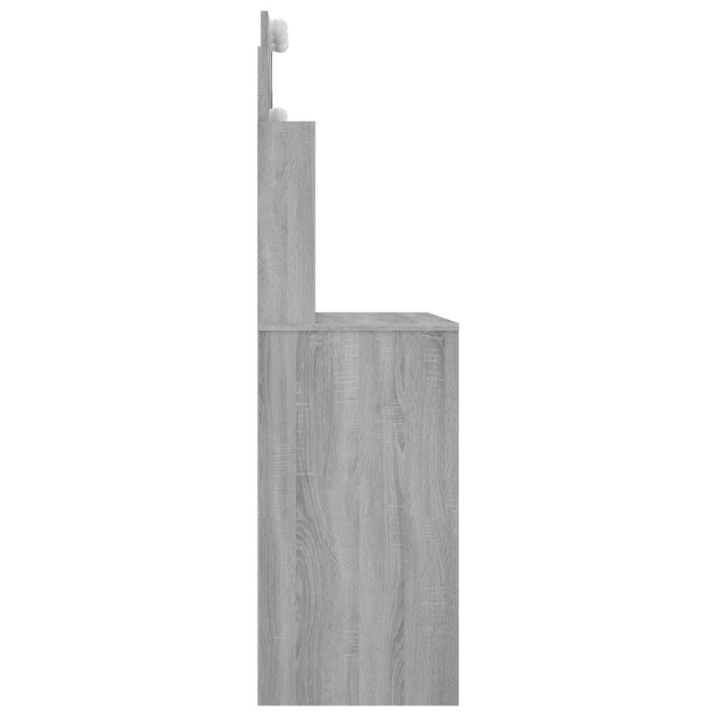 vidaXL Μπουντουάρ με LED Γκρι Sonoma 96x40x142 εκ.