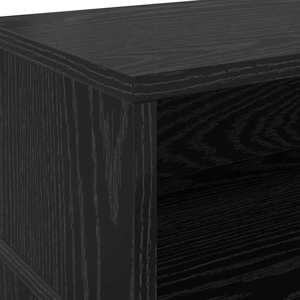 vidaXL Γραφείο με ράφι Μαύρη δρυς 200 x 55 x 91 εκ. Επεξεργασμένο ξύλο